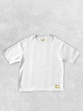Afbeelding in Gallery-weergave laden, White/Blue Manifestation Heavyweight Boxy Statement Tee (made in NL 🇳🇱)