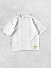 Afbeelding in Gallery-weergave laden, White/Blue Manifestation Heavyweight Boxy Statement Tee (made in NL 🇳🇱)