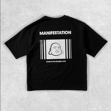 Afbeelding in Gallery-weergave laden, Black/White Manifestation Heavyweight Boxy Statement Tee (made in NL 🇳🇱)