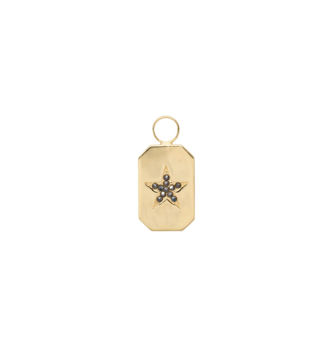 Dallas Tag Earring Charm Goldplated